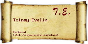 Tolnay Evelin névjegykártya
