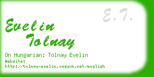 evelin tolnay business card